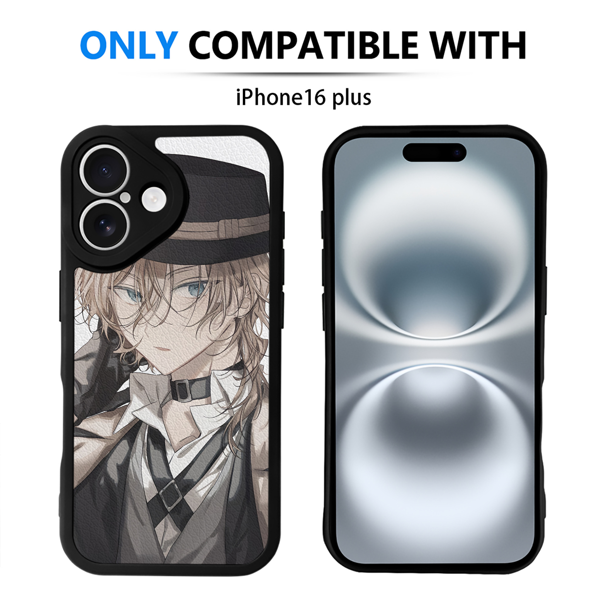 （画像用） 文豪ストレイドッグス Bungo Stray Dogs 【iPhone 16シリーズ対応】シリコンスマホケース（レザー調） 材質：シリコン